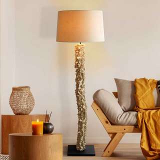 Stehlampe Treibholz maritim 150 cm hoch Cremefarben