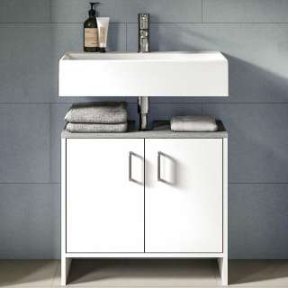 Waschbeckenunterschrank in modernem Design zwei Drehtüren