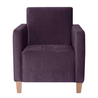 Wohnzimmer Sessel dunkellila aus Samtvelours modernem Design