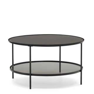 Wohnzimmer Tisch schwarz mit Glasplatte modernem Design
